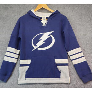 Kids Tampa Bay Lighting Hockey NHL Hoodie Youth Medium Vtg